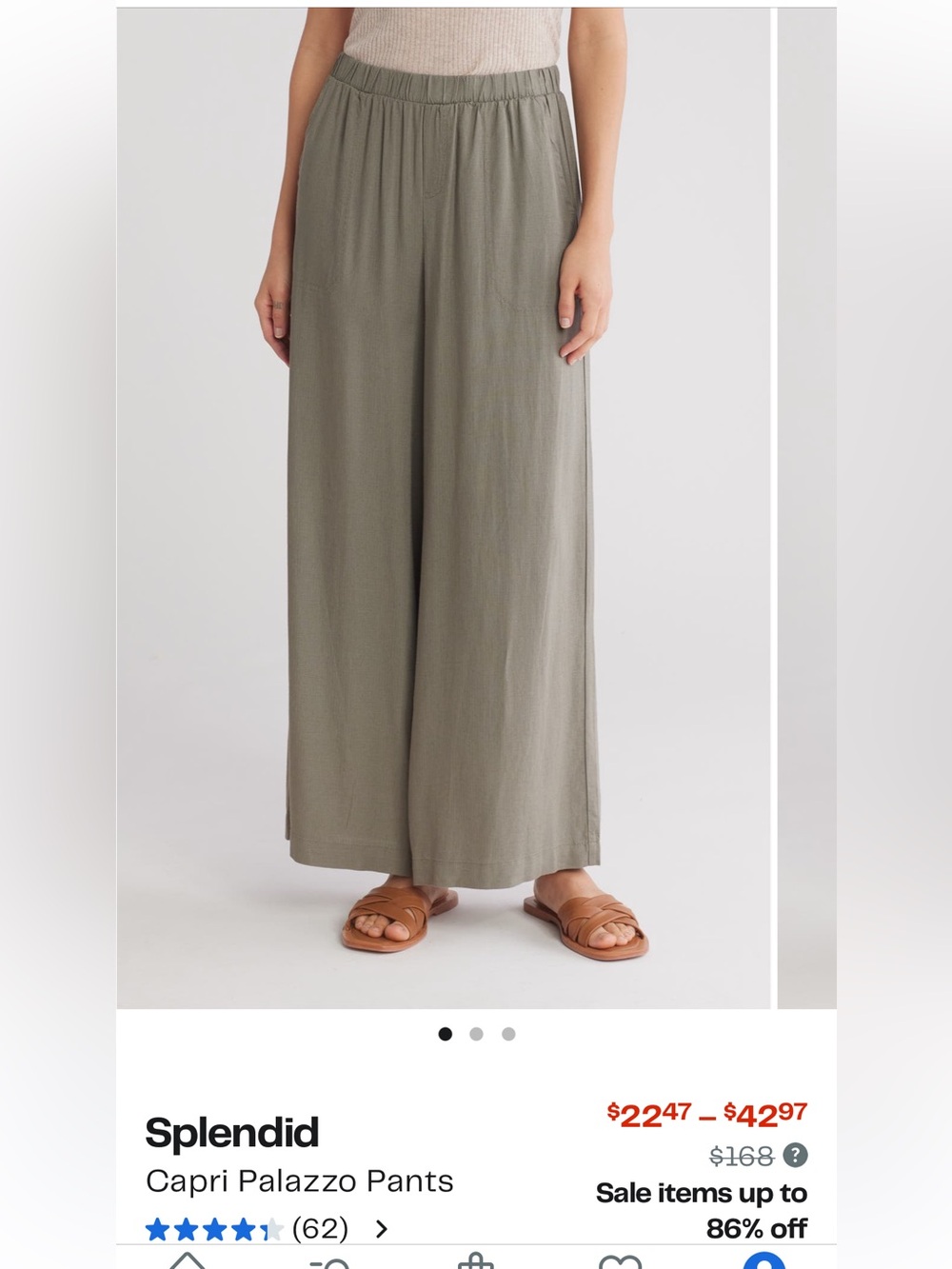 Splendid Capri Palazzo Pants NWT